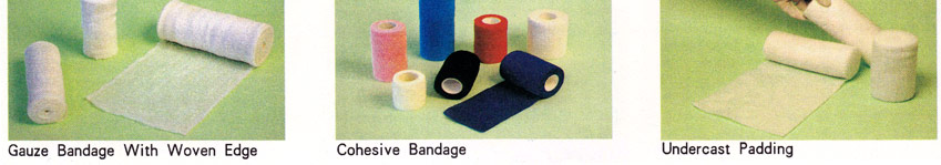 gauze bandage with woven edge cohesive bandage undercaset padding